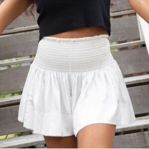 Natural Life White Smocked Shorts